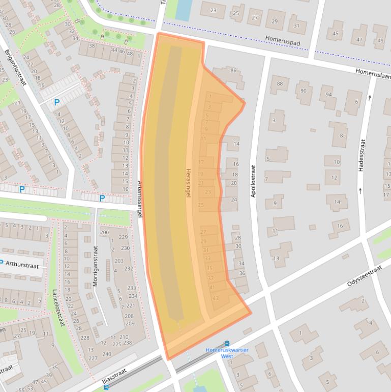 Kaart van postcodegebied 1363TH.