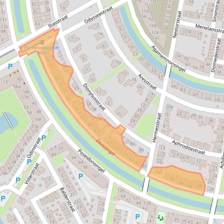 Kaart van postcodegebied 1363TM.