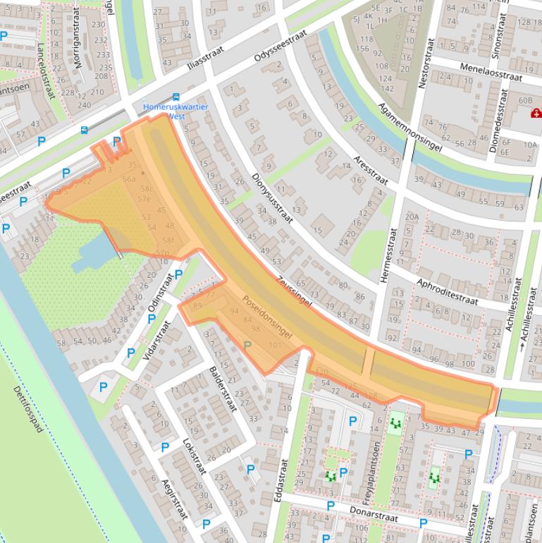 Kaart van postcodegebied 1363TR.