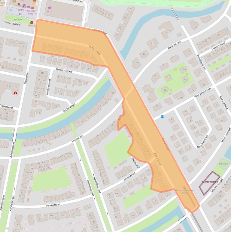 Kaart van postcodegebied 1363VB.