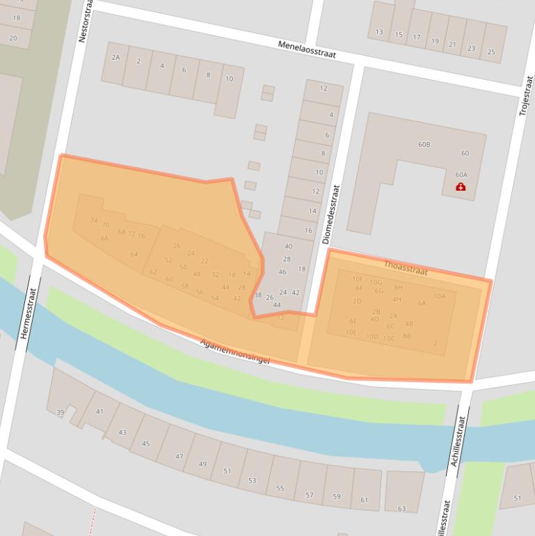 Kaart van postcodegebied 1363VH.