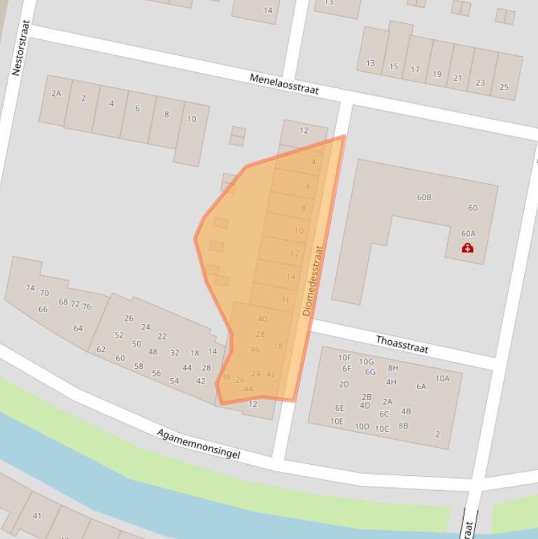 Kaart van postcodegebied 1363VZ.