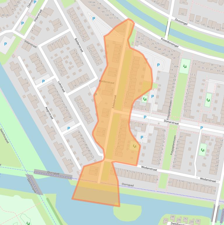 Kaart van postcodegebied 1363WE.