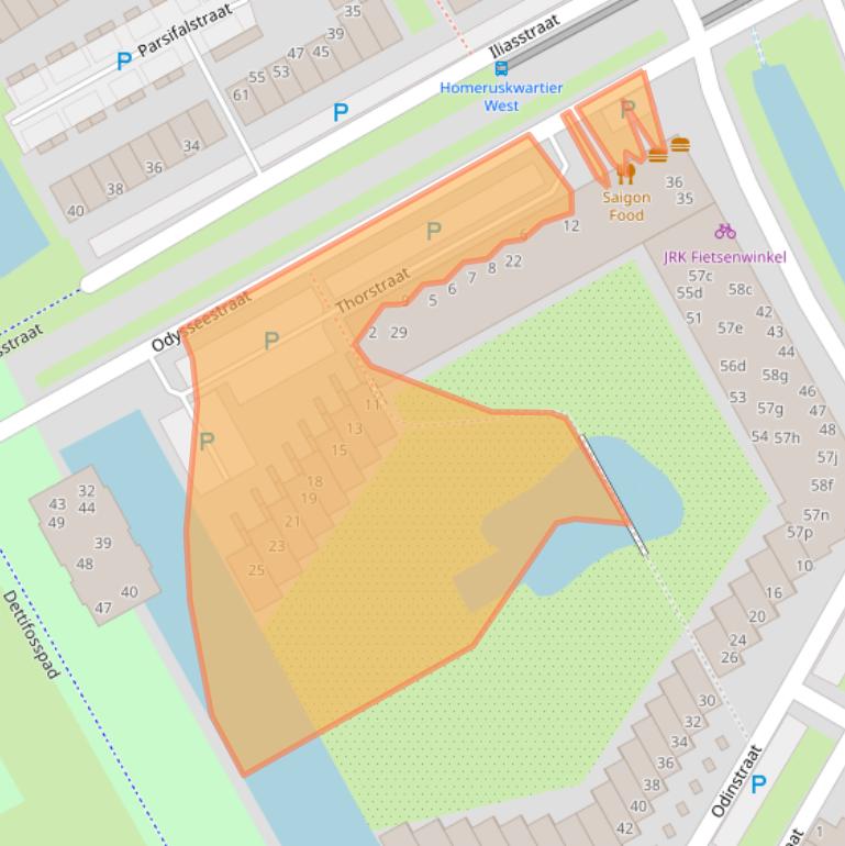 Kaart van postcodegebied 1363WM.