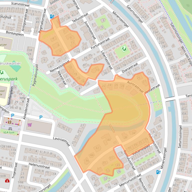 Kaart van postcodegebied 1363ZH.