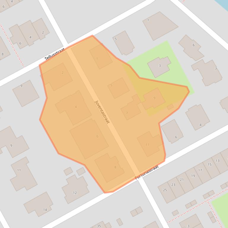 Kaart van postcodegebied 1363ZR.