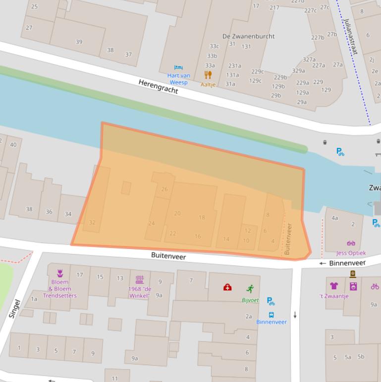 Kaart van postcodegebied 1381AD.