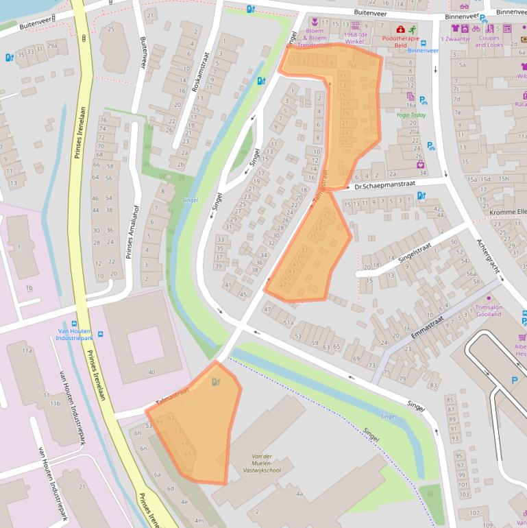 Kaart van postcodegebied 1381AN.