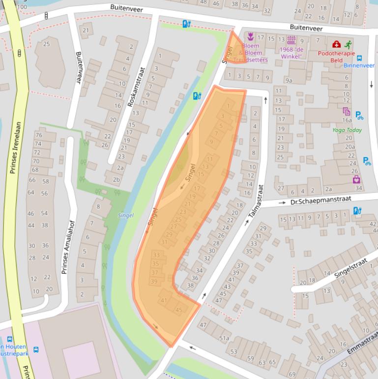 Kaart van postcodegebied 1381AR.