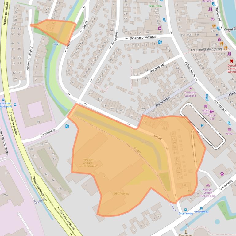 Kaart van postcodegebied 1381AT.