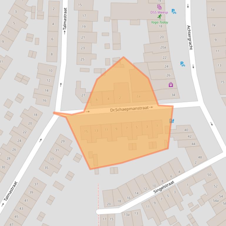 Kaart van postcodegebied 1381BG.