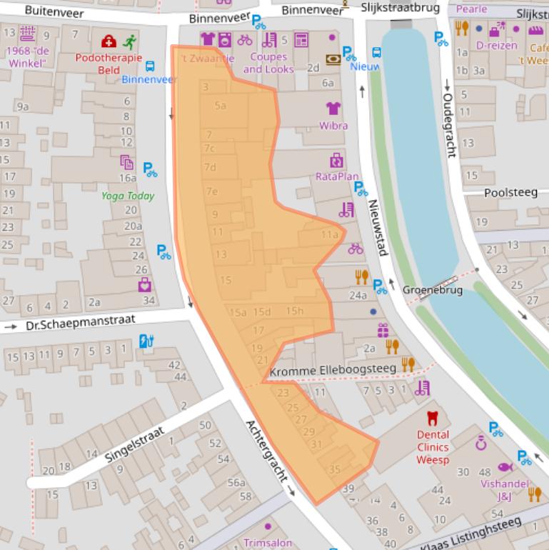 Kaart van postcodegebied 1381BK.