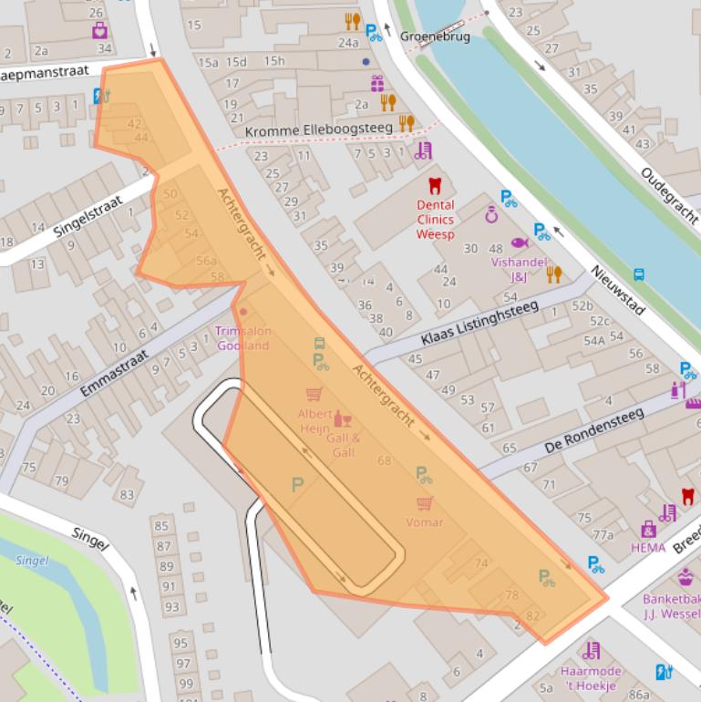 Kaart van postcodegebied 1381BP.