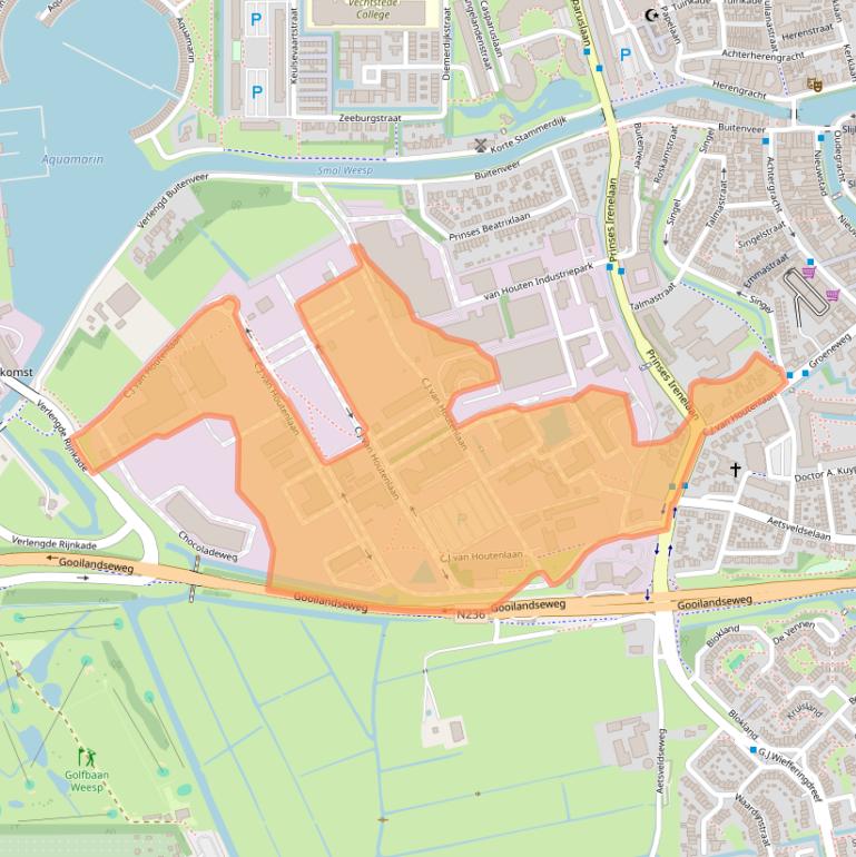 Kaart van postcodegebied 1381CP.