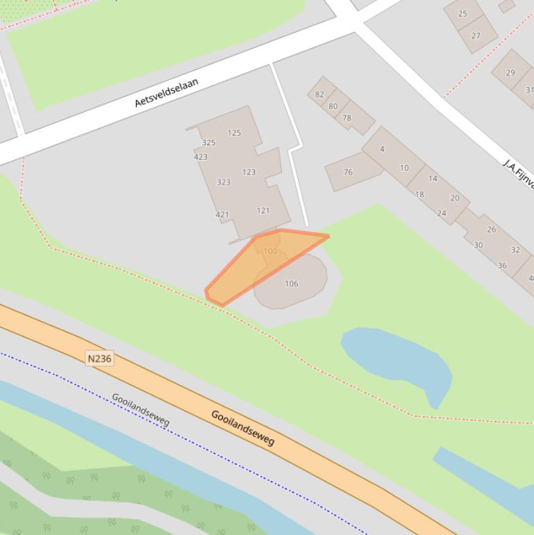 Kaart van postcodegebied 1381DG.