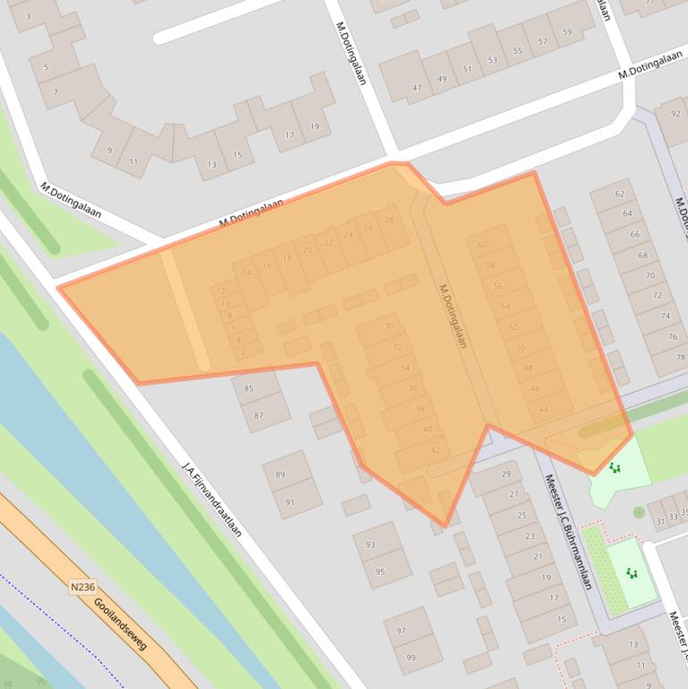 Kaart van postcodegebied 1381GC.