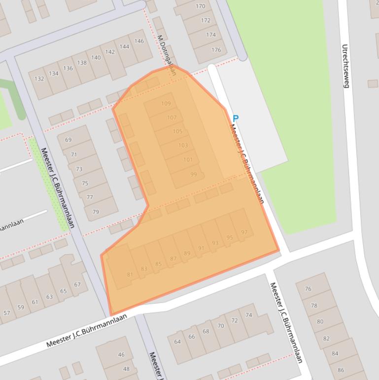 Kaart van postcodegebied 1381GK.