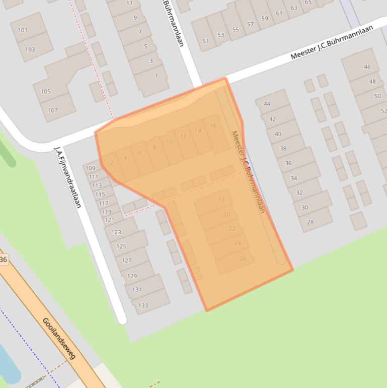 Kaart van postcodegebied 1381GL.