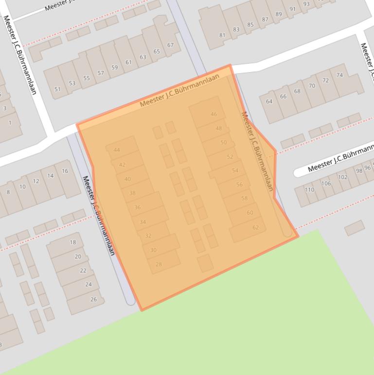 Kaart van postcodegebied 1381GM.