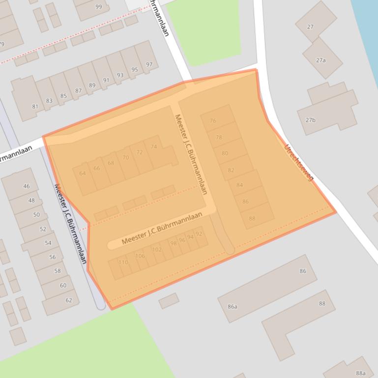 Kaart van postcodegebied 1381GN.