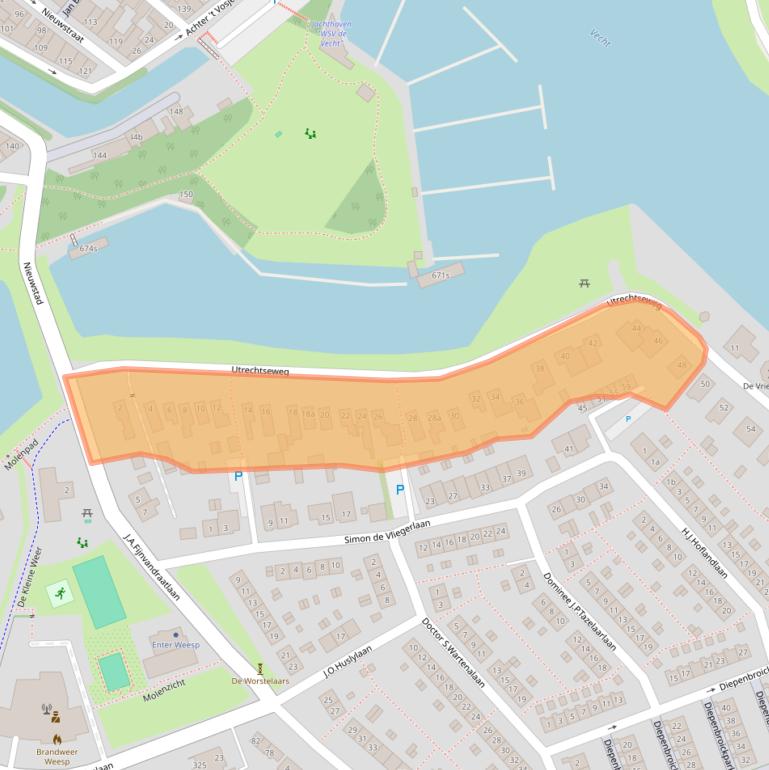 Kaart van postcodegebied 1381GP.