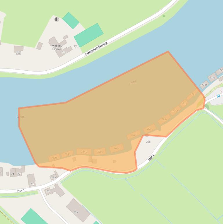 Kaart van postcodegebied 1381HB.