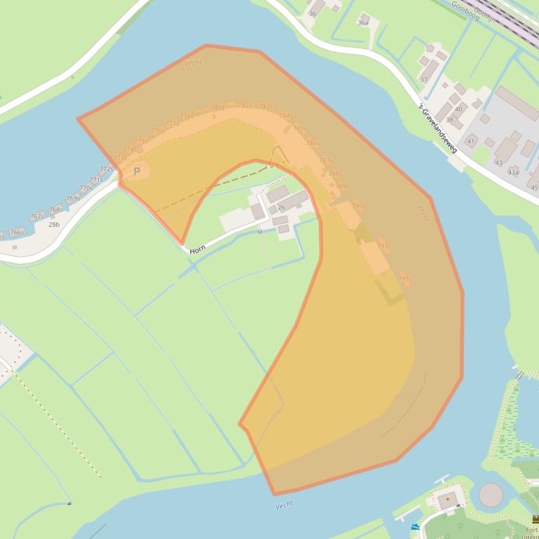 Kaart van postcodegebied 1381HC.