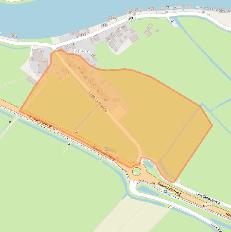 Kaart van postcodegebied 1381HD.