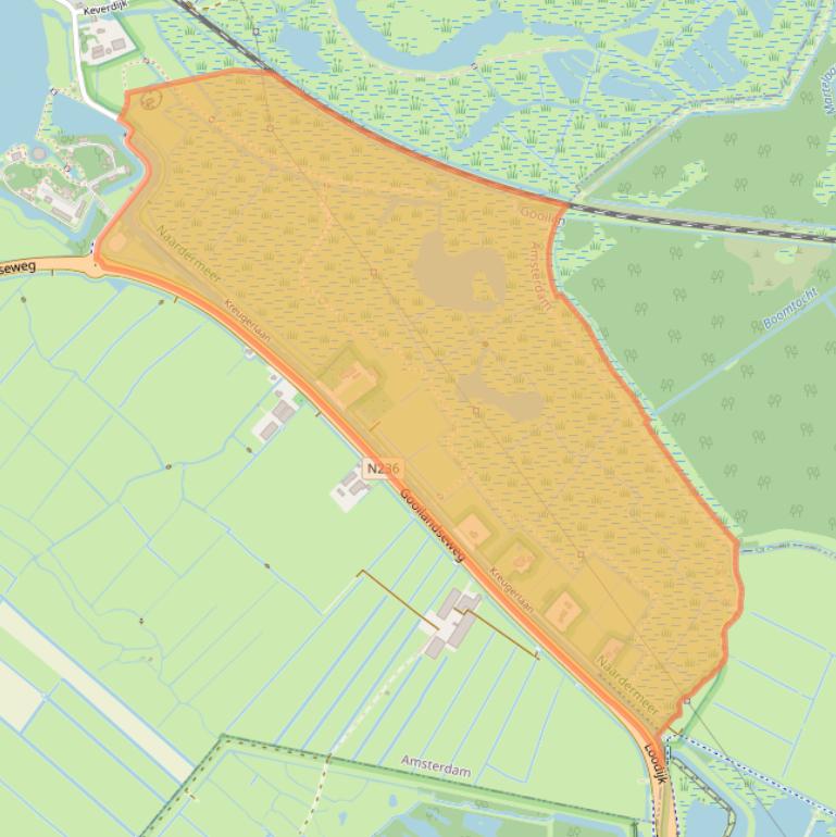 Kaart van postcodegebied 1381HN.