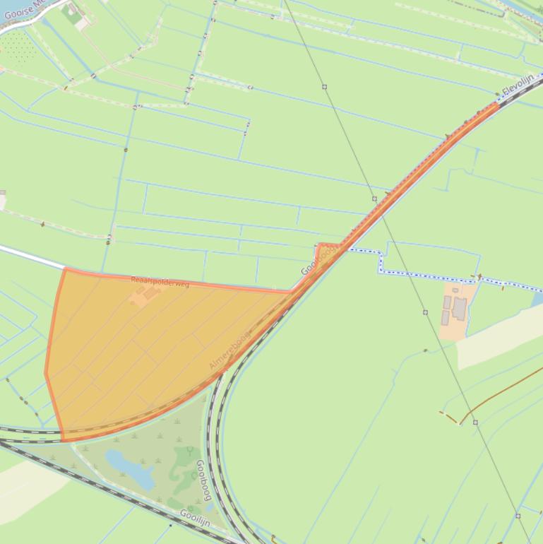 Kaart van postcodegebied 1381HZ.