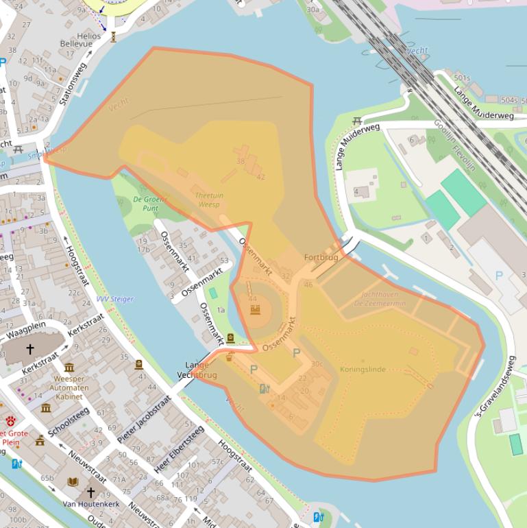 Kaart van postcodegebied 1381LX.