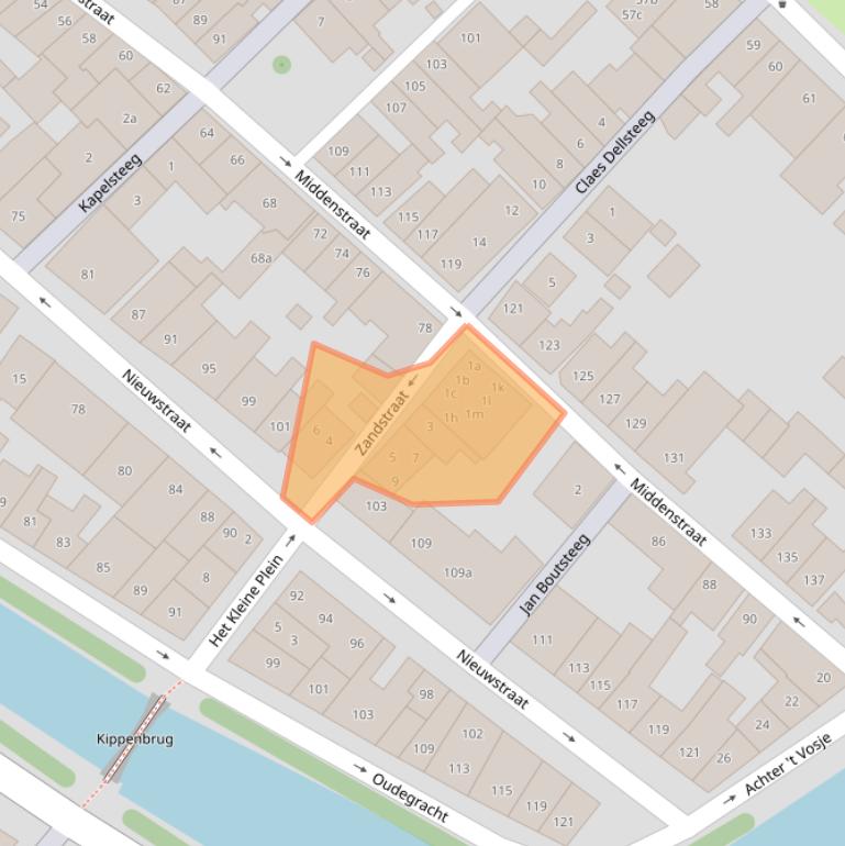 Kaart van postcodegebied 1381XJ.