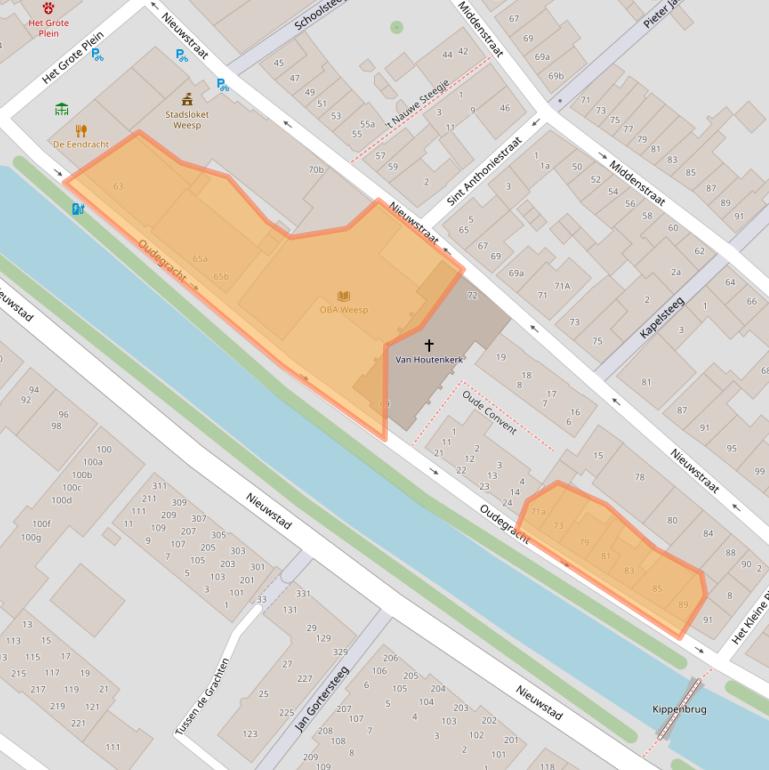 Kaart van postcodegebied 1381XX.