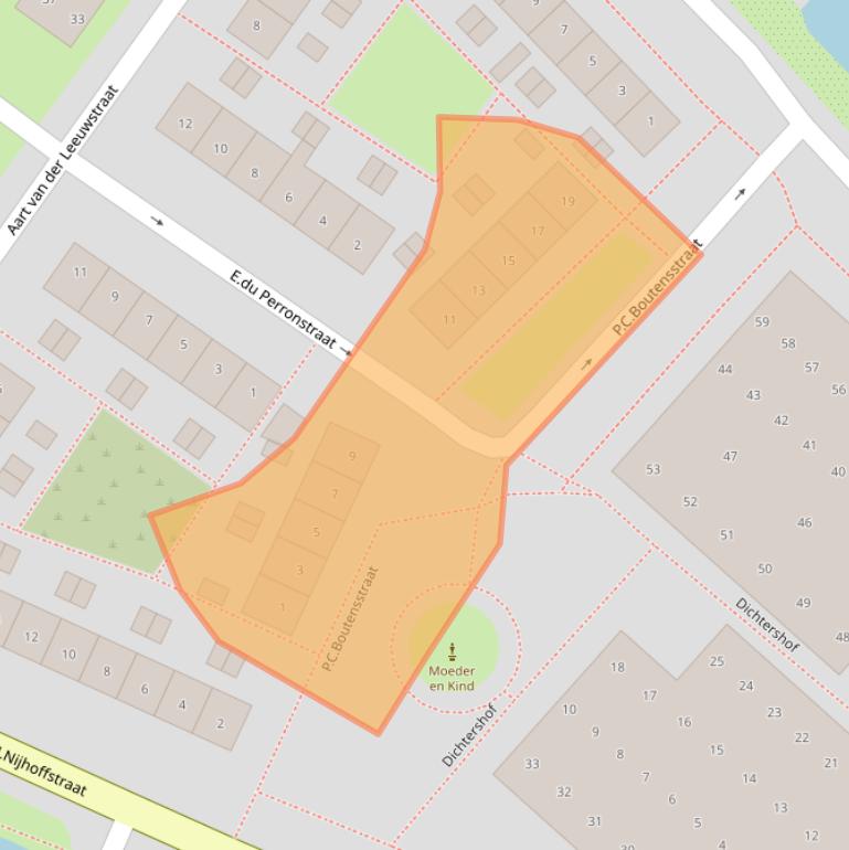 Kaart van postcodegebied 1382AM.