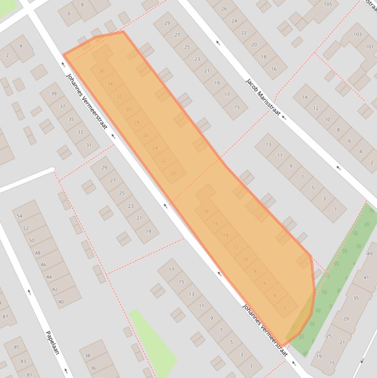 Kaart van postcodegebied 1382AT.