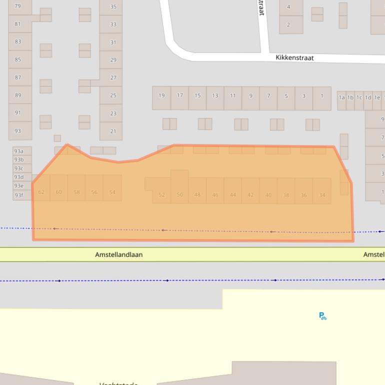 Kaart van postcodegebied 1382CG.