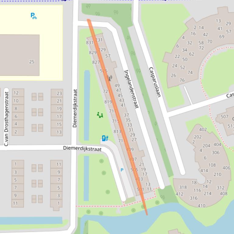 Kaart van postcodegebied 1382CN.