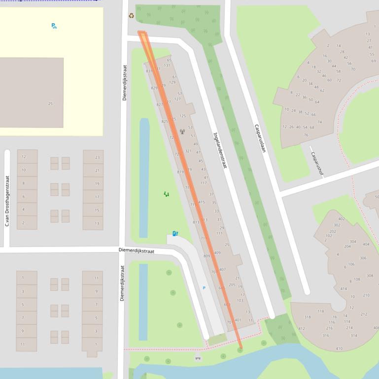 Kaart van postcodegebied 1382CP.