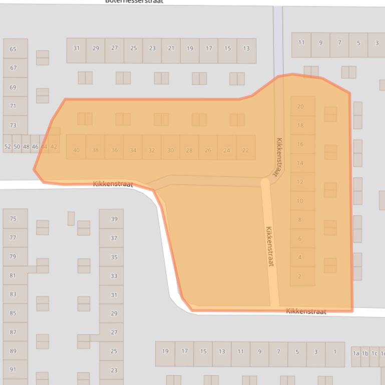 Kaart van postcodegebied 1382CZ.