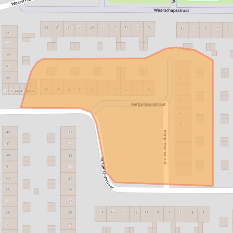 Kaart van postcodegebied 1382EE.