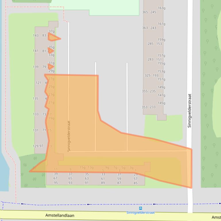 Kaart van postcodegebied 1382EM.
