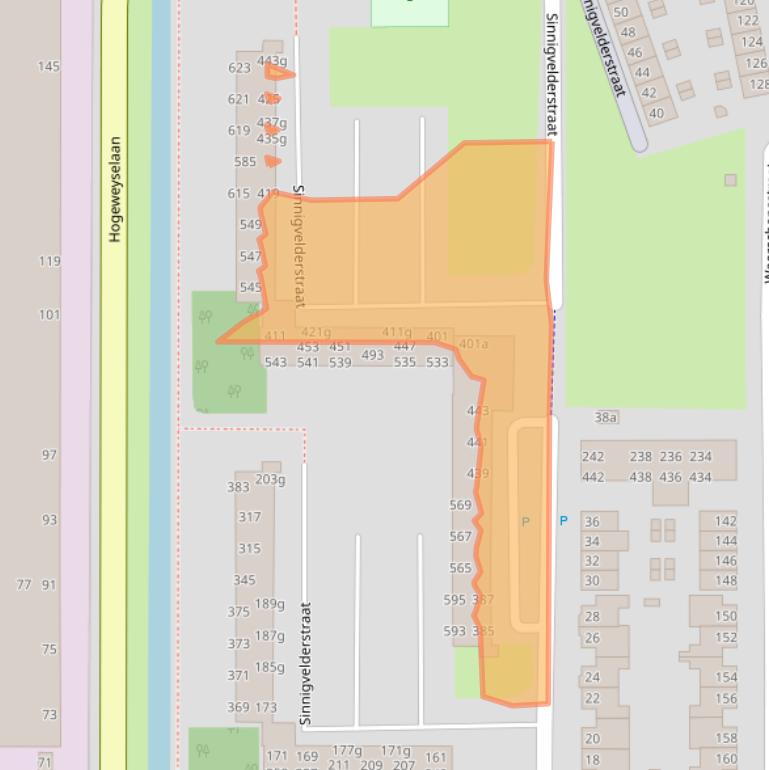 Kaart van postcodegebied 1382GB.