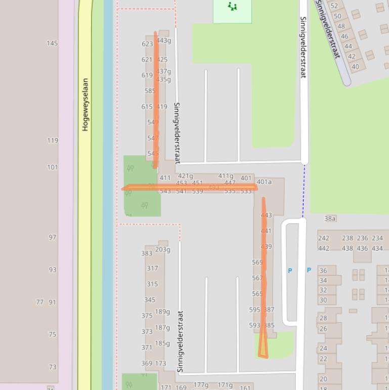 Kaart van postcodegebied 1382GD.