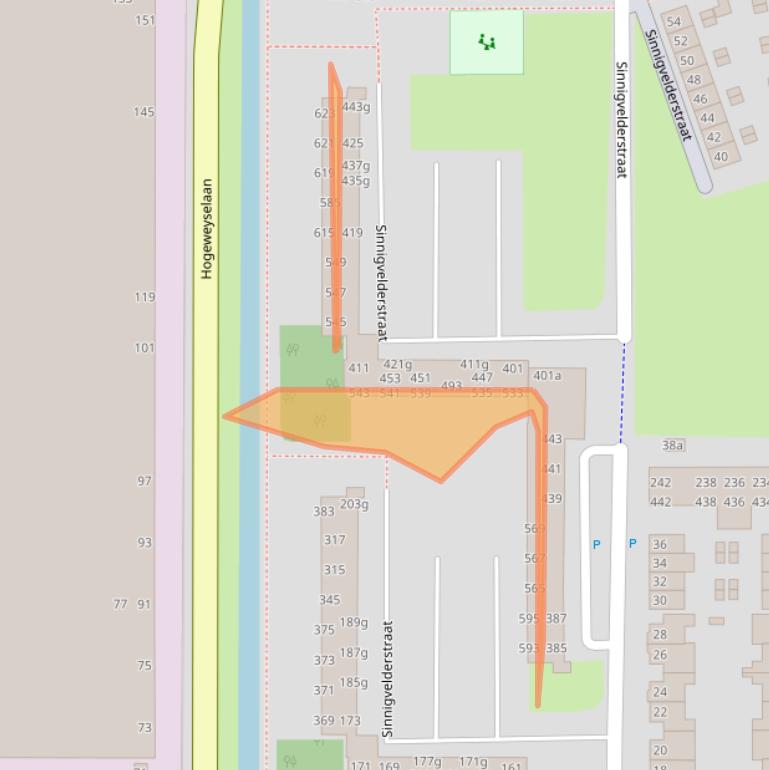 Kaart van postcodegebied 1382GE.