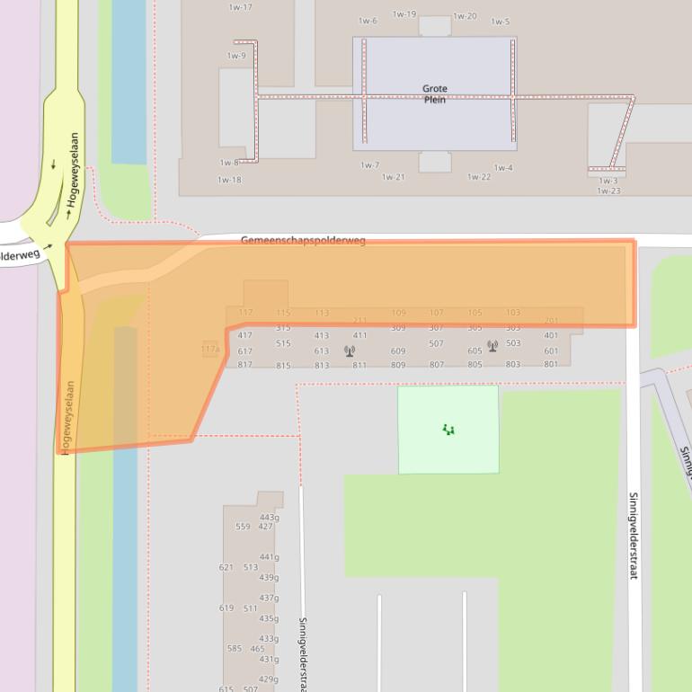 Kaart van postcodegebied 1382GK.