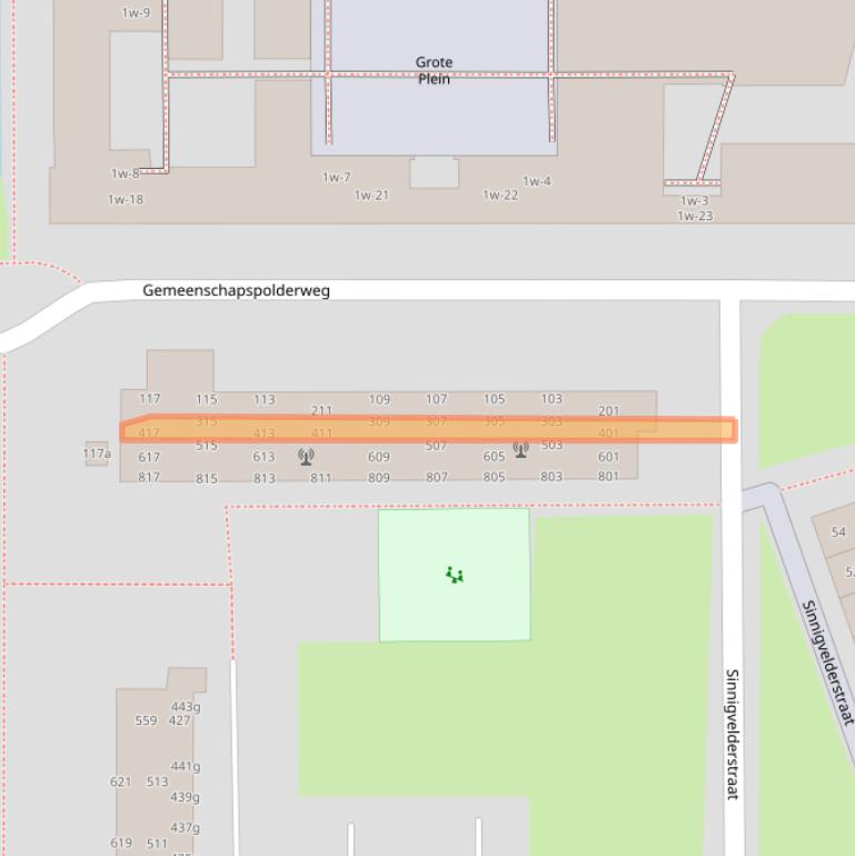 Kaart van postcodegebied 1382GL.