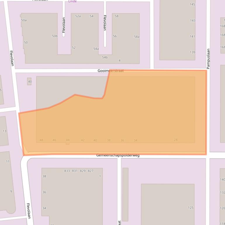 Kaart van postcodegebied 1382GR.