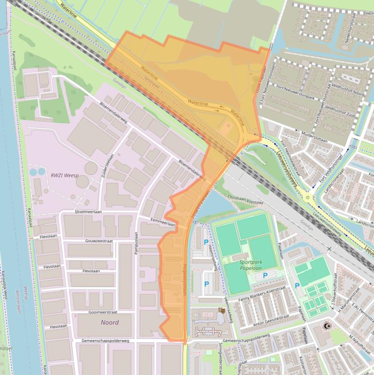 Kaart van postcodegebied 1382JL.