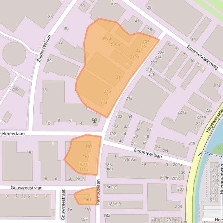 Kaart van postcodegebied 1382JP.