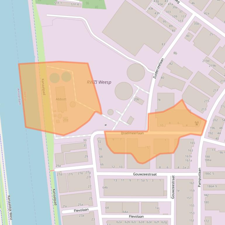 Kaart van postcodegebied 1382JT.